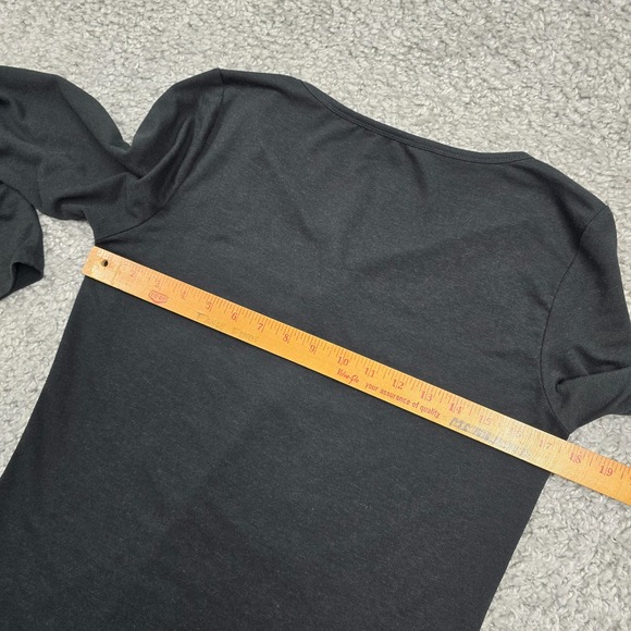 Toad & Co Women's Piru Long Sleeve Henley Top Black Size M Minimalist Fall Layer - Picture 7 of 10